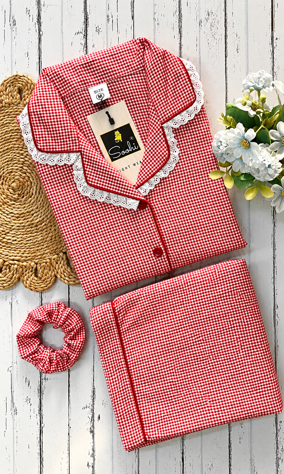 Red Check Pj Set