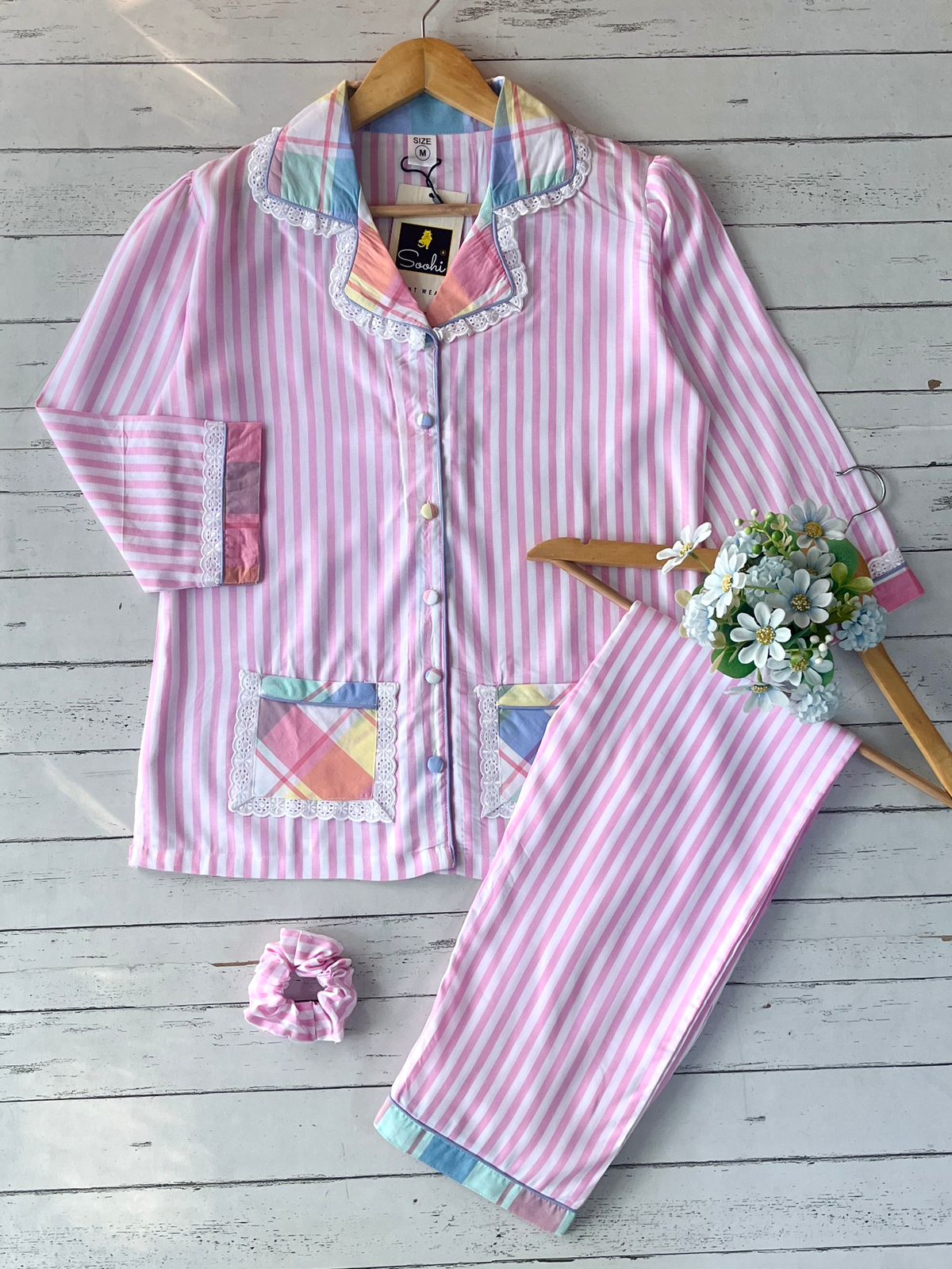 Pink Stripe Pj Set (Women)