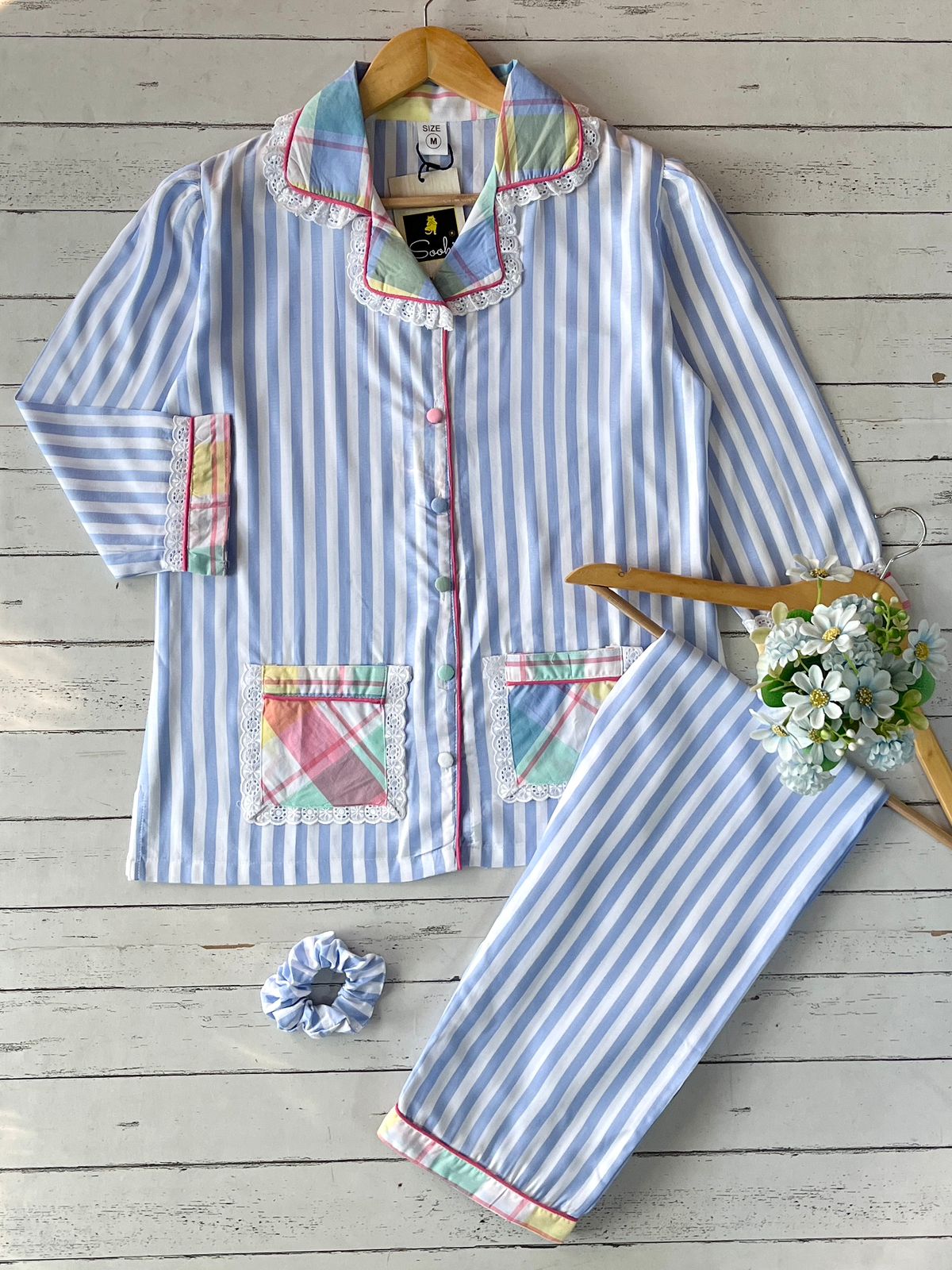 Blue Stripe Pj Set (Women)