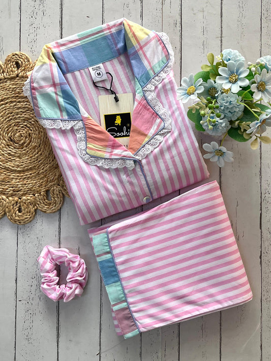 Pink Stripe Pj Set (Women)