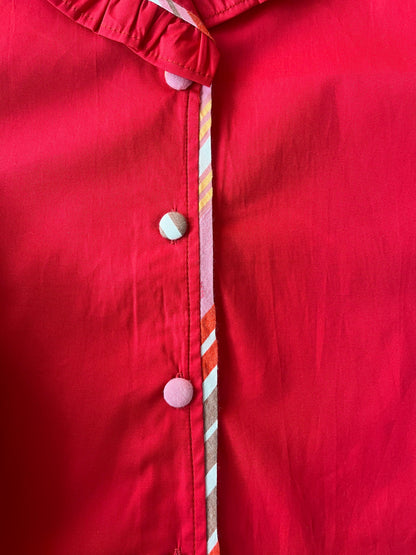 Red Embroidered Sparrow Pj Set (Women)