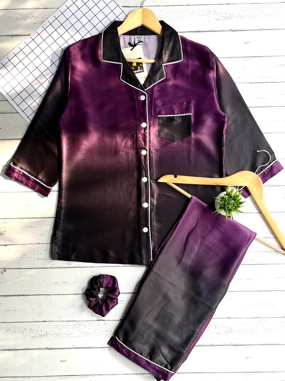 Purple & Black PJ Set (Women)