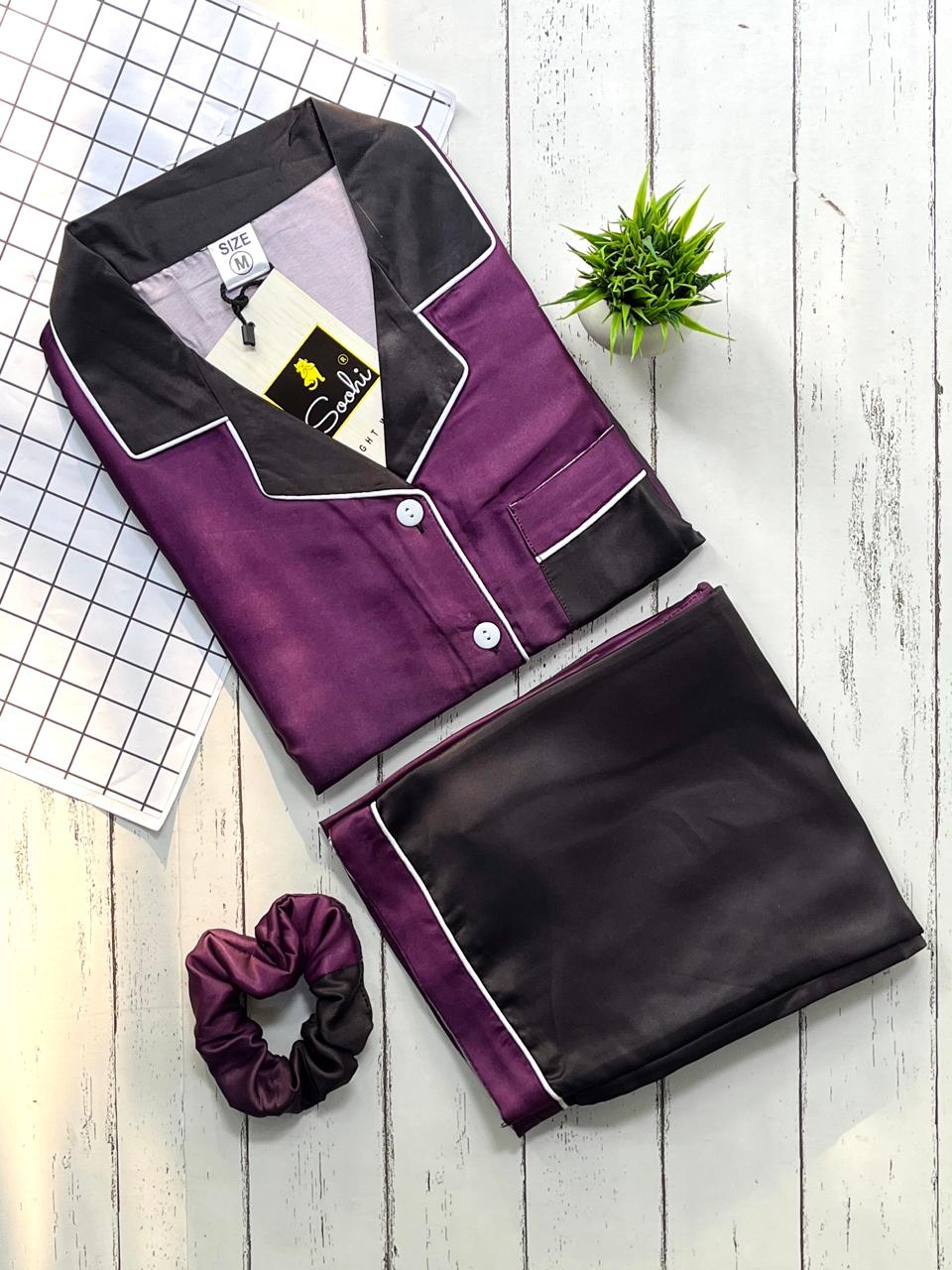 Purple & Black PJ Set (Women)