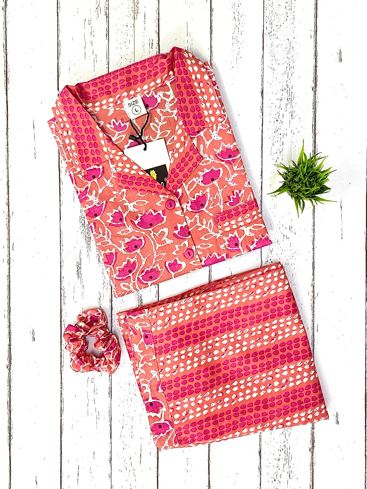 Orange Floral PJ Set (Women)