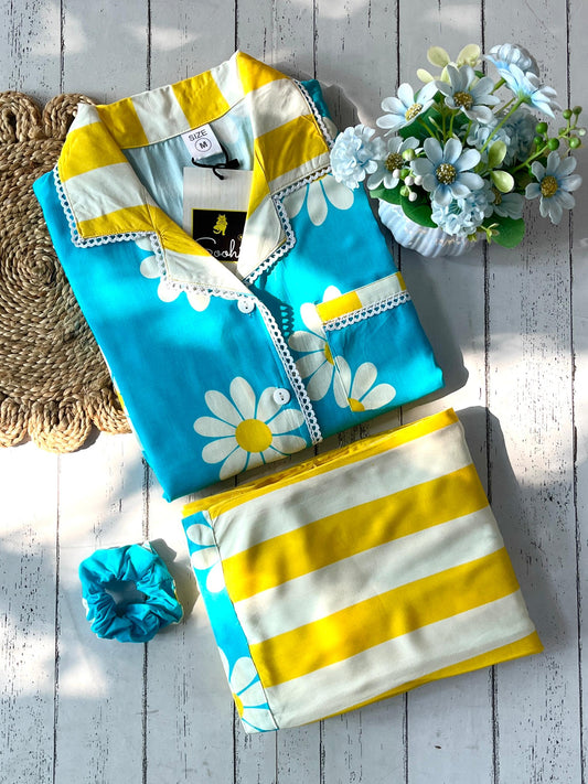 Daisy Delight Stripe PJ Set ( Women )
