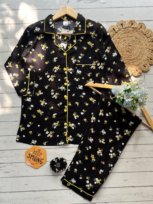 Golden Petals PJ Set ( Women )