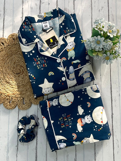 Blue Moon Panda Pj Set (Women)