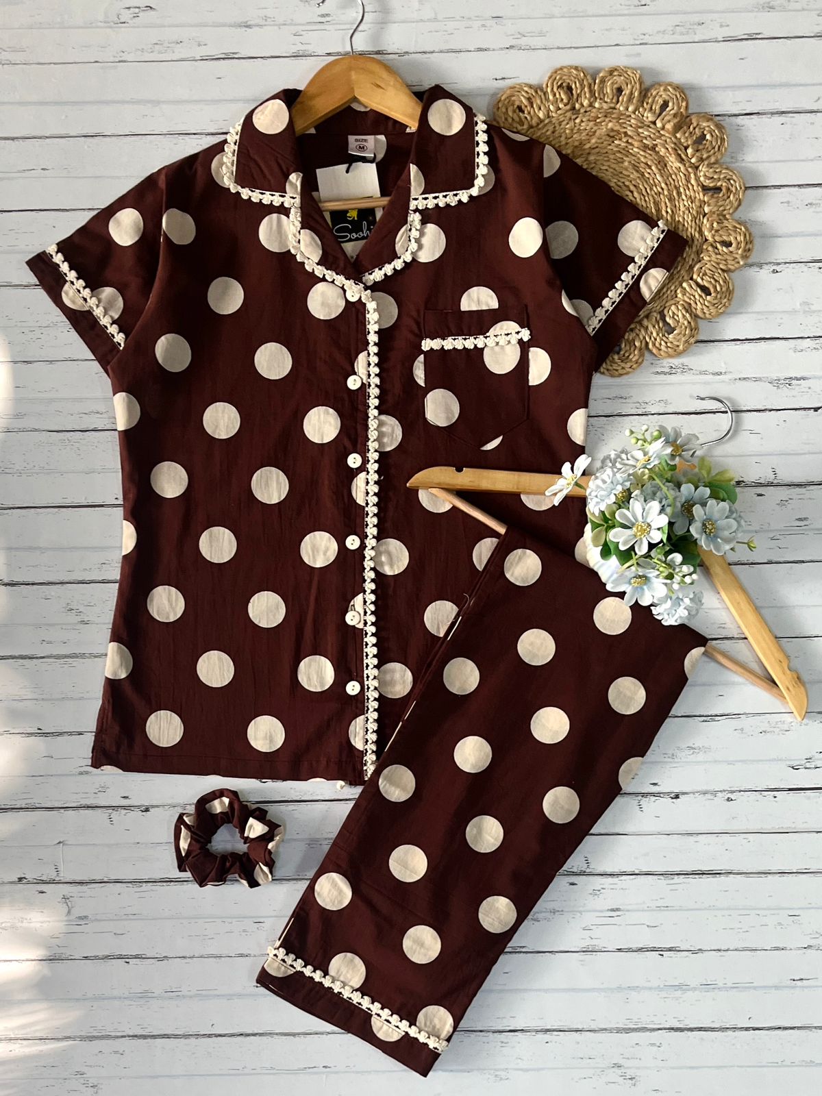 Brown Polka Pj Set (Women)
