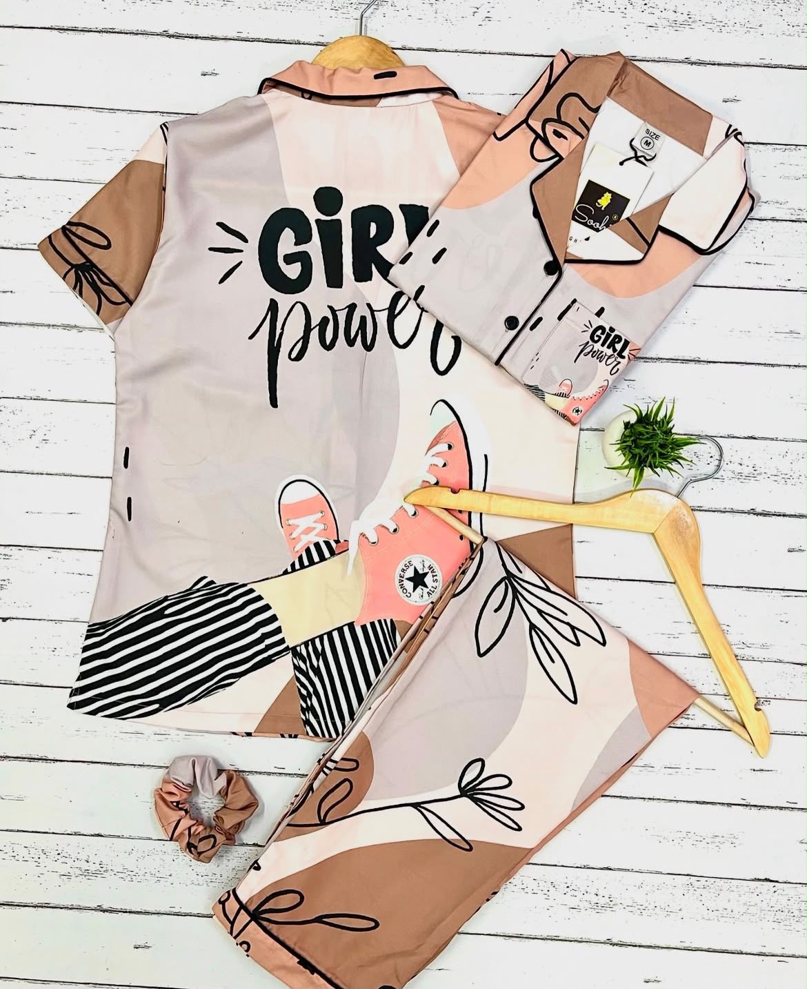 Girl power club pj set(women)