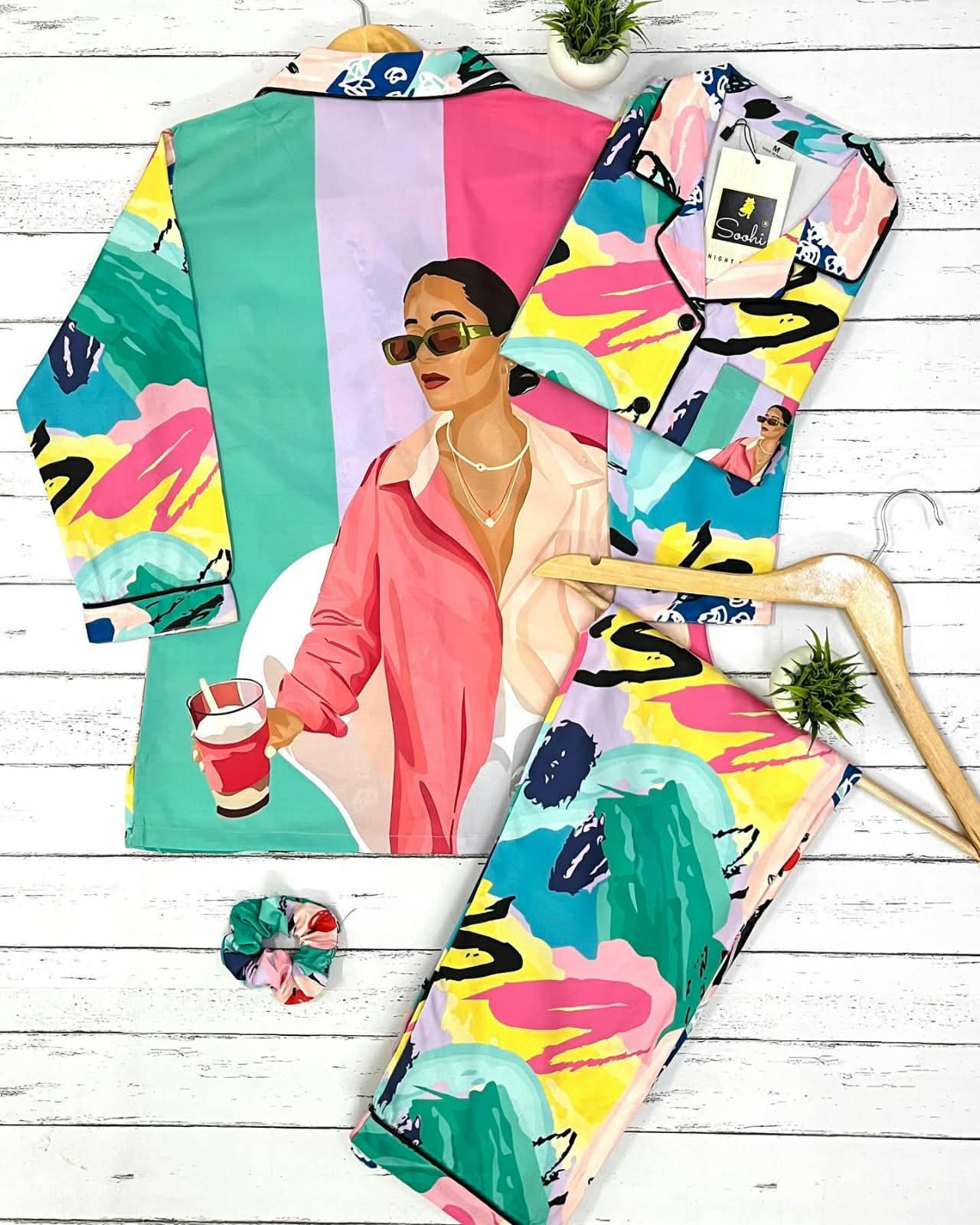 Aesthetic Art print pj set ( women )