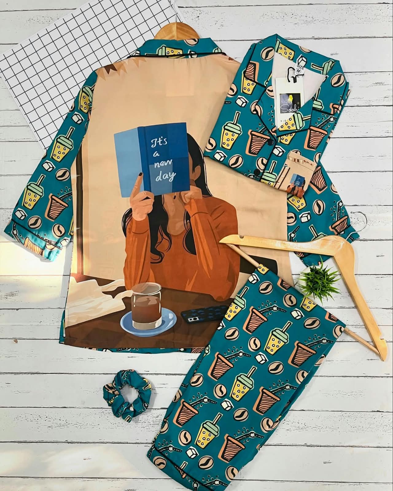 Coffee green PJ Set (Women)