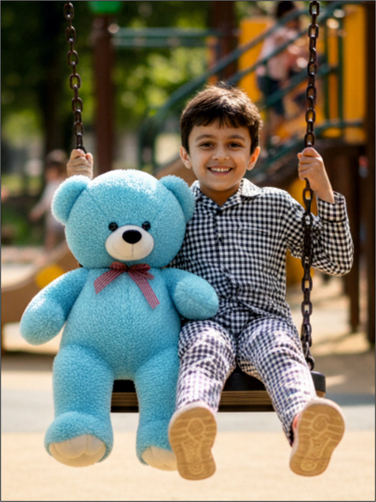 B/W check pj set for BOYS